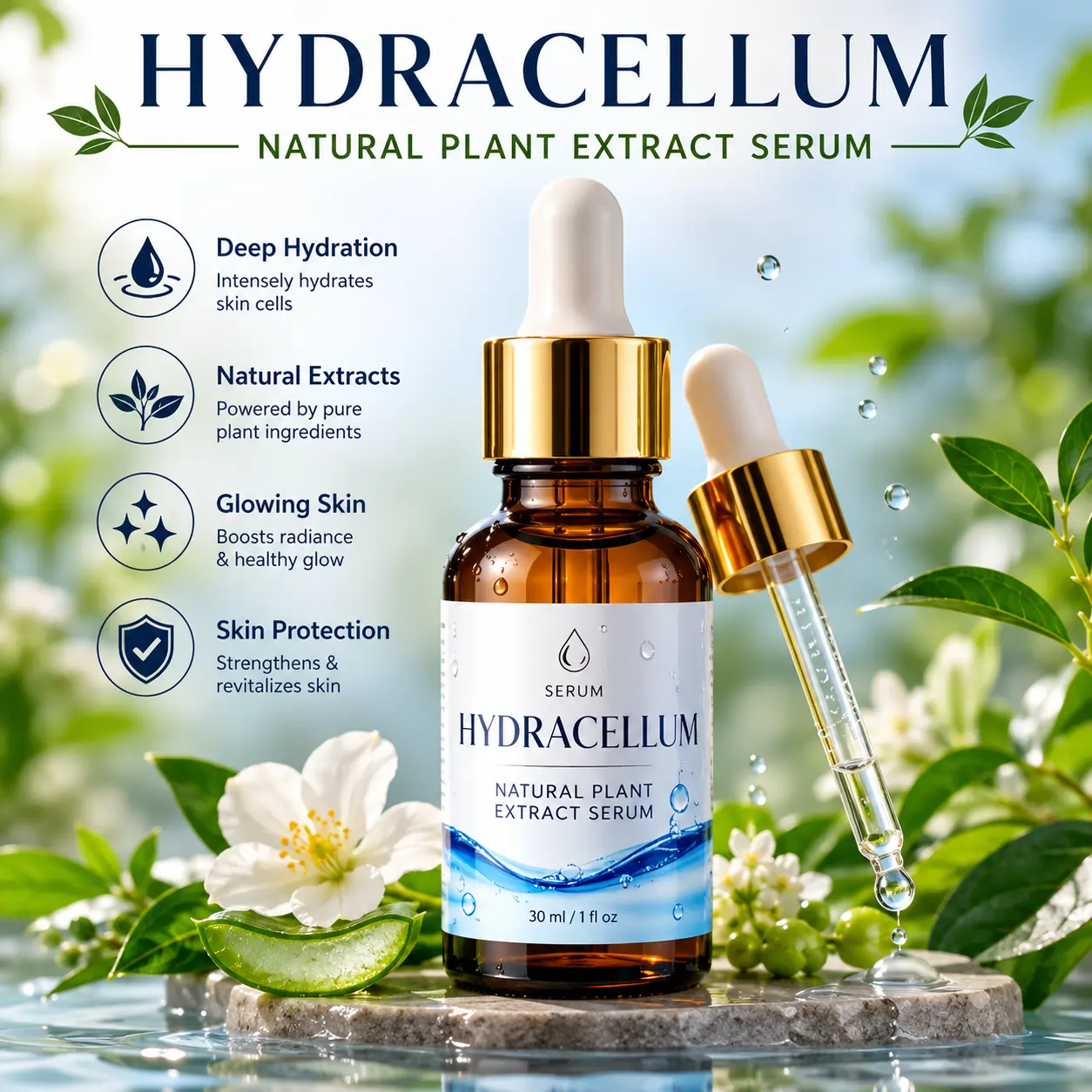 Hydracellum natural plant extract serum